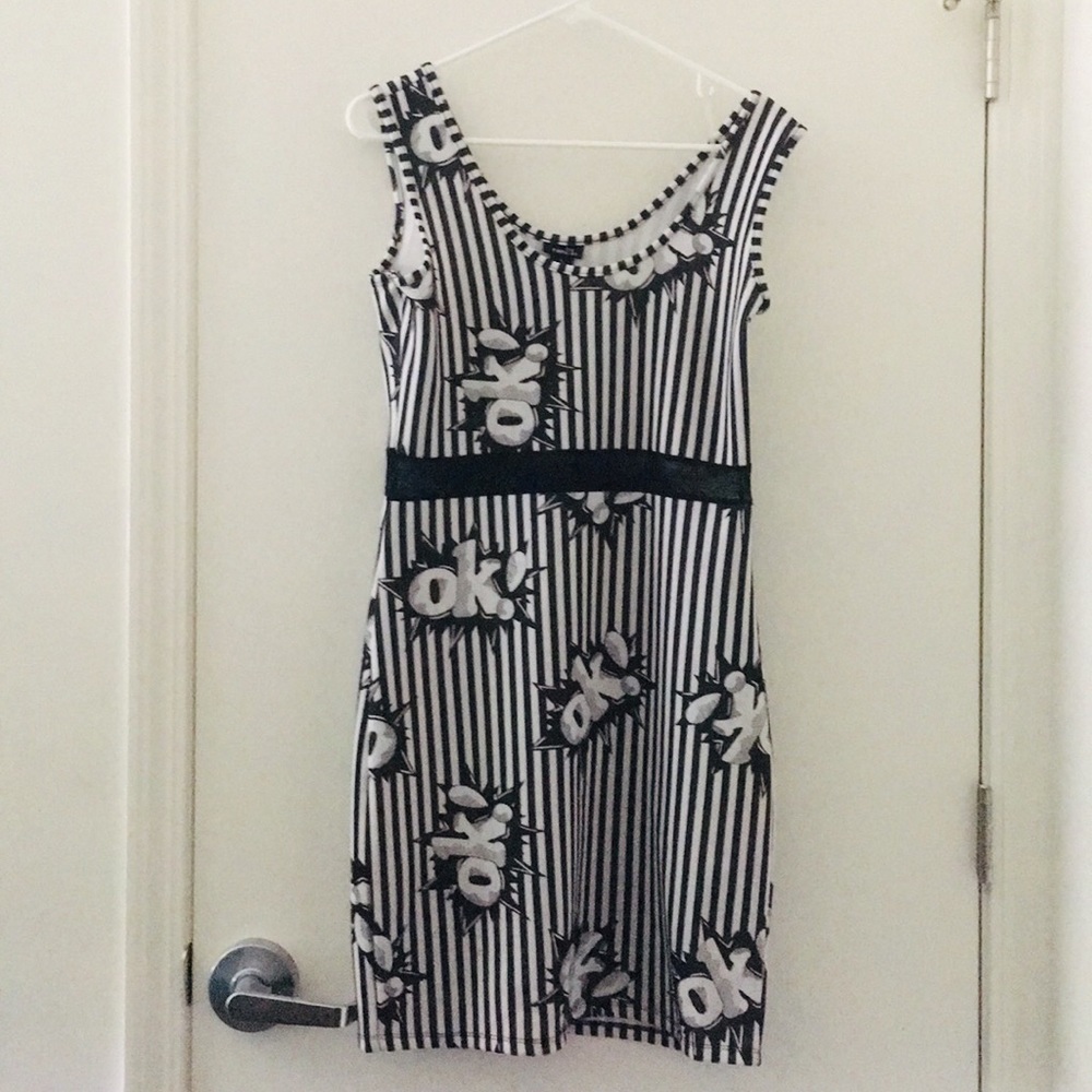 “OK!” Black & White Party dress